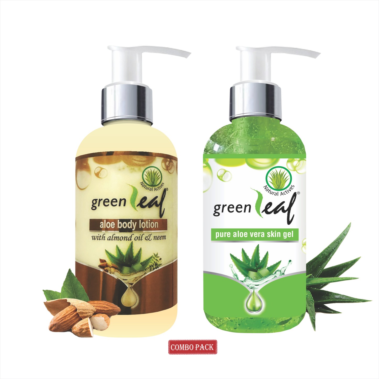 Combo Pack - Greenleaf Aloe Body Lotion & Greenleaf Aloe Vera Skin Gel (400 g)