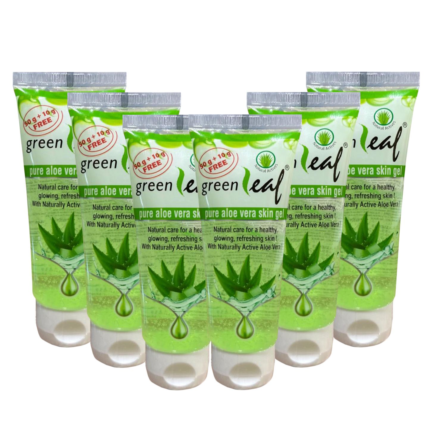 Pack of 6 – Greenleaf Aloe Vera Skin Gel (50 g + 10 g FREE)