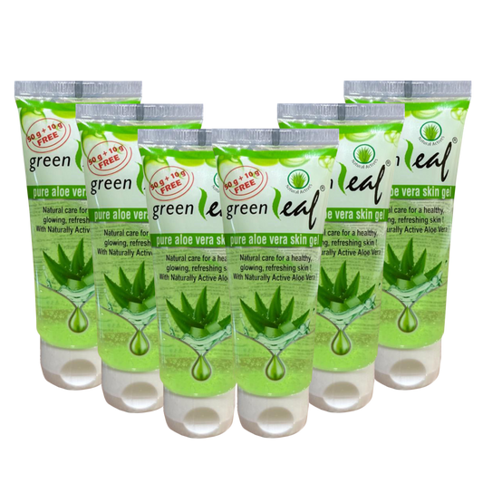 Pack of 6 – Greenleaf Aloe Vera Skin Gel (50 g + 10 g FREE)