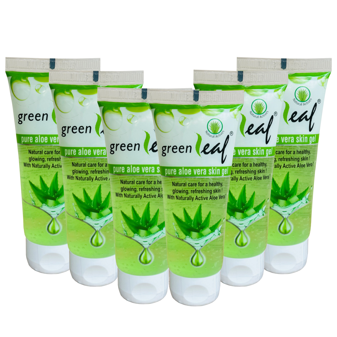 Pack of 6 Greenleaf Aloe Vera Skin Gel 50g Brihans Natural Products